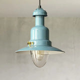 Blue And Yellow Metallic Pendant Ceiling Light For An Industrial Stylish Living Room Sky