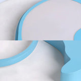Blue Animal Baby Squirrel Led Ceiling Lamp For Childs Bedroom