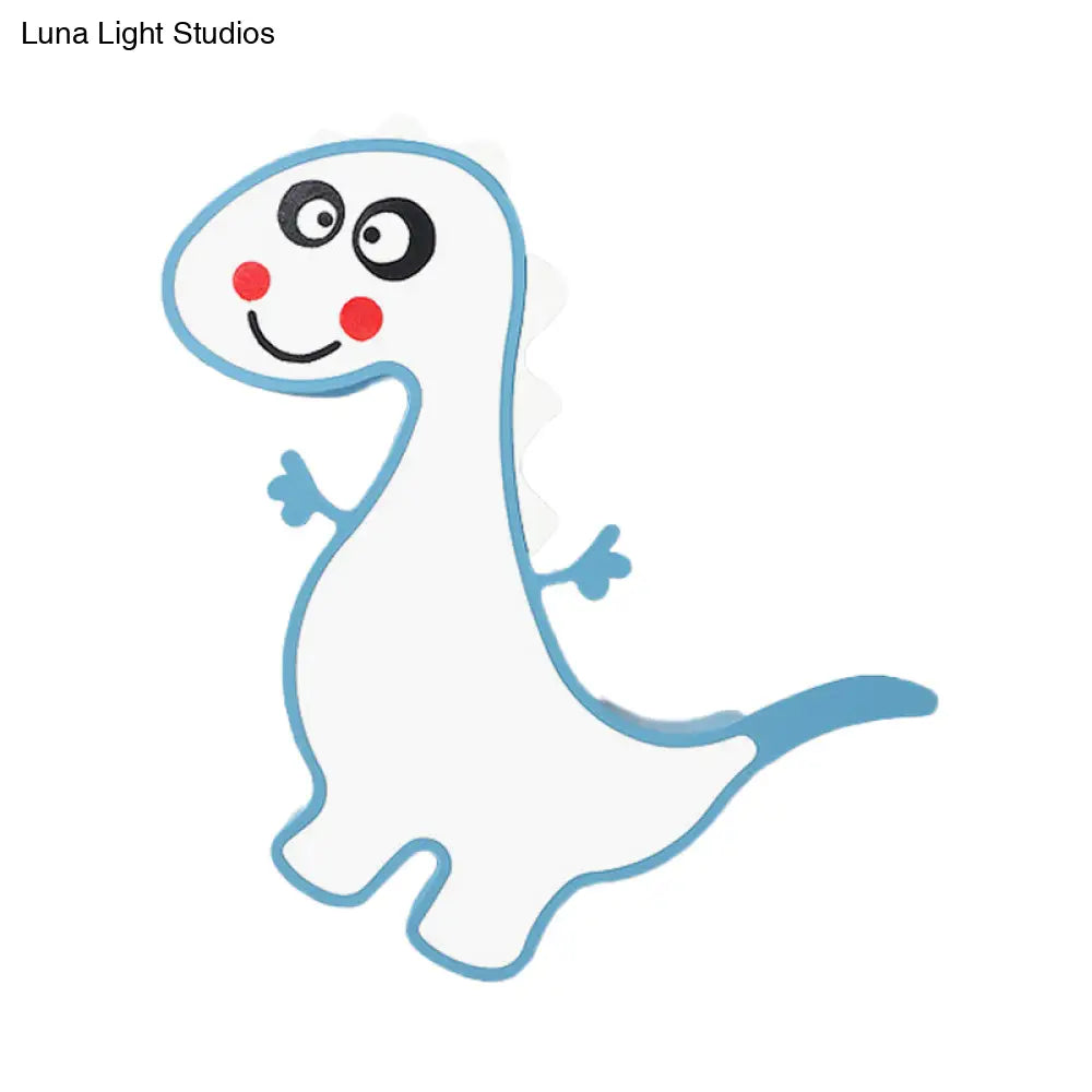 Boys Girls Led Ceiling Light: Dancing Dragon Acrylic Cartoon Flush Fixture
