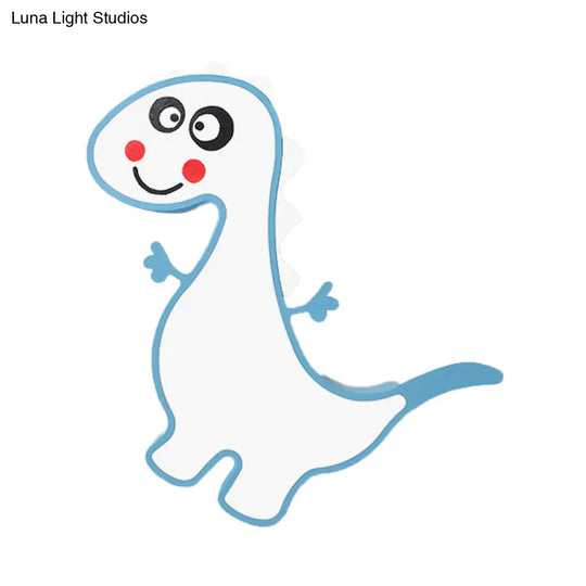 Boys Girls Led Ceiling Light: Dancing Dragon Acrylic Cartoon Flush Fixture