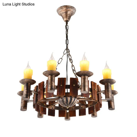 Brass Metal Vintage Hanging Chandeliers For Coffee Shop And Living Room Candle-Inspired Lighting