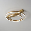 Brass Multi-Ring Led Flushmount Ceiling Light For Living Room 2 / White