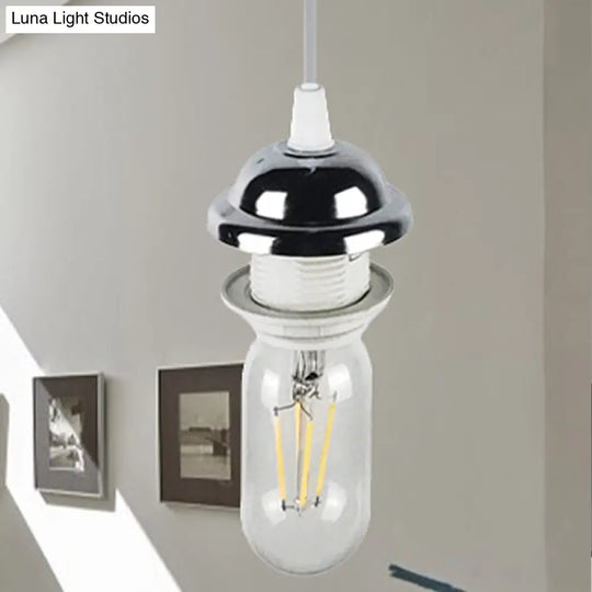 Bronze/Brass Industrial Mini Pendant Light With Height Adjustable Hanging Lamp - 1 Metal