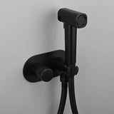 Brush Rose Gold Hand Held Bidet Sprayer Douche Toilet Kit Brass Bidet Faucet Set Hot and Cold Valve Set Jet Bathroom