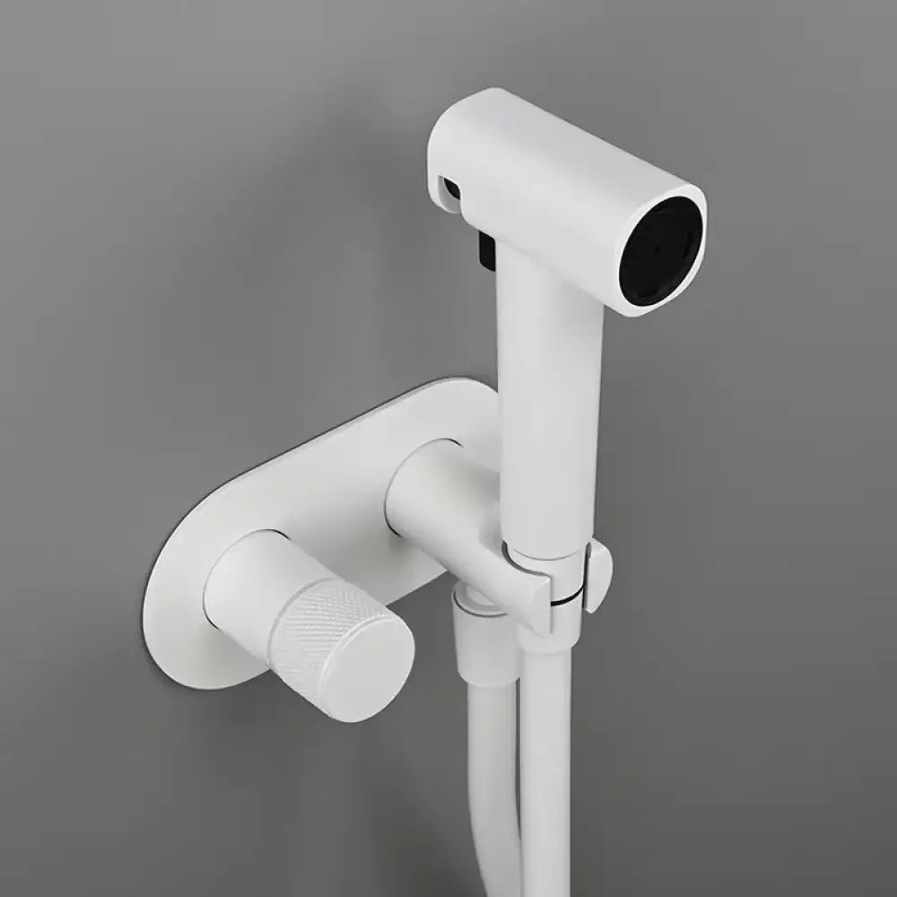 Brush Rose Gold Hand Held Bidet Sprayer Douche Toilet Kit Brass Bidet Faucet Set Hot and Cold Valve Set Jet Bathroom