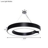 C-Shaped Hanging Led Pendant Lamp In Multiple Sizes & Finishes – Ideal For Minimalist Décor