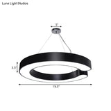 C-Shaped Hanging Led Pendant Lamp In Multiple Sizes & Finishes – Ideal For Minimalist Décor