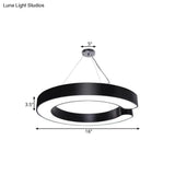 C-Shaped Hanging Led Pendant Lamp In Multiple Sizes & Finishes – Ideal For Minimalist Décor