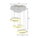 C-Shaped Hanging Led Pendant Lamp With Minimalist Metal Design In Warm/White Light