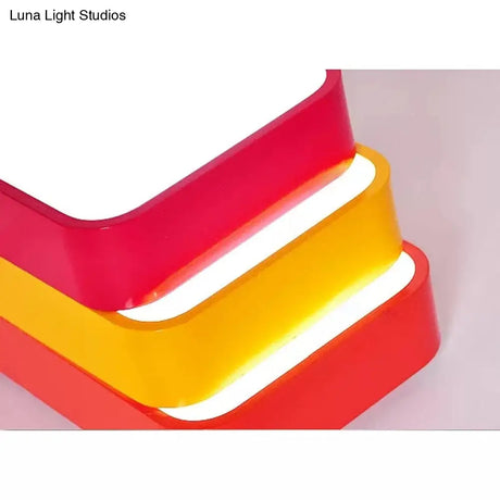 Candy Colored Led Ceiling Lamp For Baby And Kids’ Bedroom - Acrylic Linear Mount