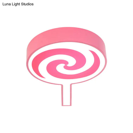 Cartoon Acrylic Flush Mount Ceiling Light For Lollipop Kindergarten