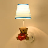 Cartoon Animal Kids Bedside Wall Mount Light In Pink White / C