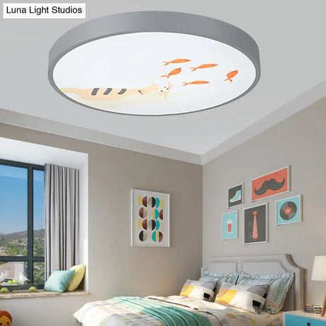 Cartoon Flush Mount Acrylic Ceiling Light Fixture For Living Room