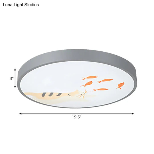Cartoon Flush Mount Acrylic Ceiling Light Fixture For Living Room