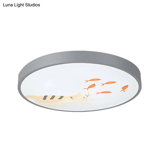 Cartoon Flush Mount Acrylic Ceiling Light Fixture For Living Room