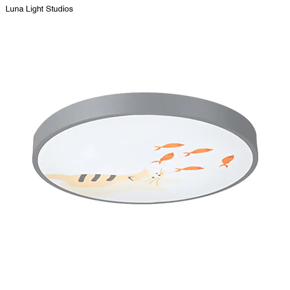 Cartoon Flush Mount Acrylic Ceiling Light Fixture For Living Room