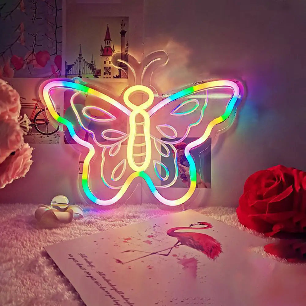 Cartoon Shape Led Wall Night Light For Bedroom - Festive White Plastic Decorative Lighting /