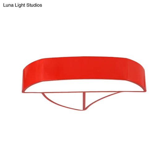 Cartoon Ship Led Ceiling Flush Mount Light For Nursing Room Or Kitchen
