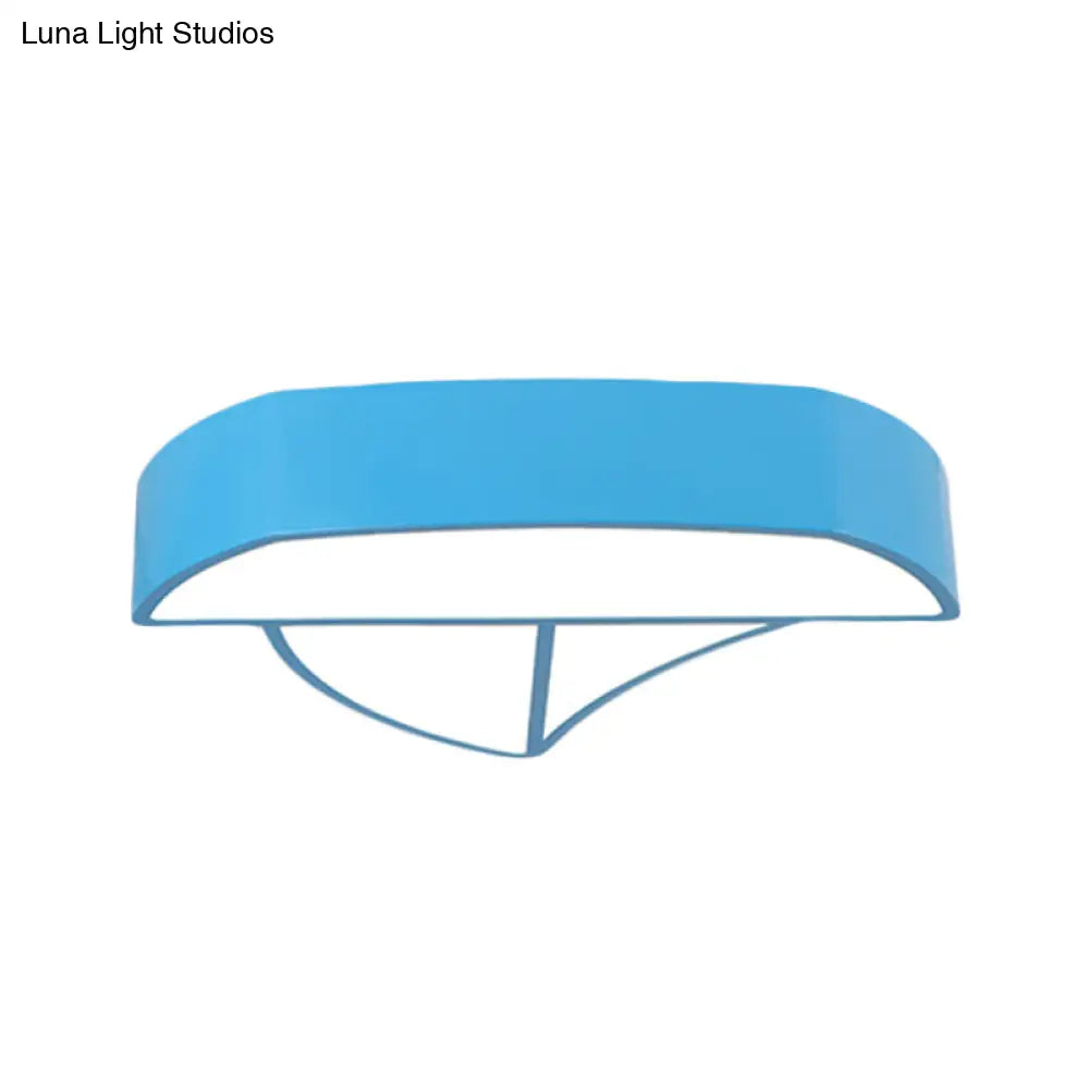 Cartoon Ship Led Ceiling Flush Mount Light For Nursing Room Or Kitchen
