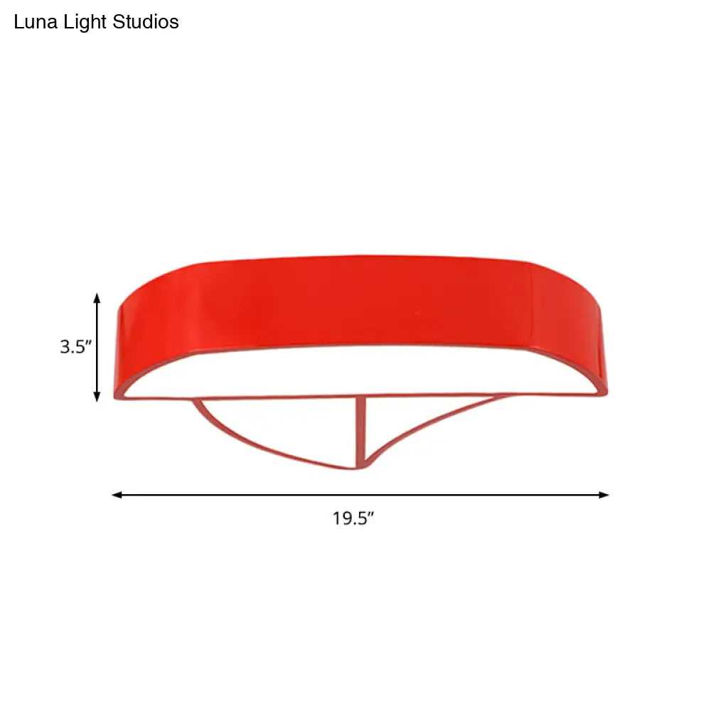 Cartoon Ship Led Ceiling Flush Mount Light For Nursing Room Or Kitchen