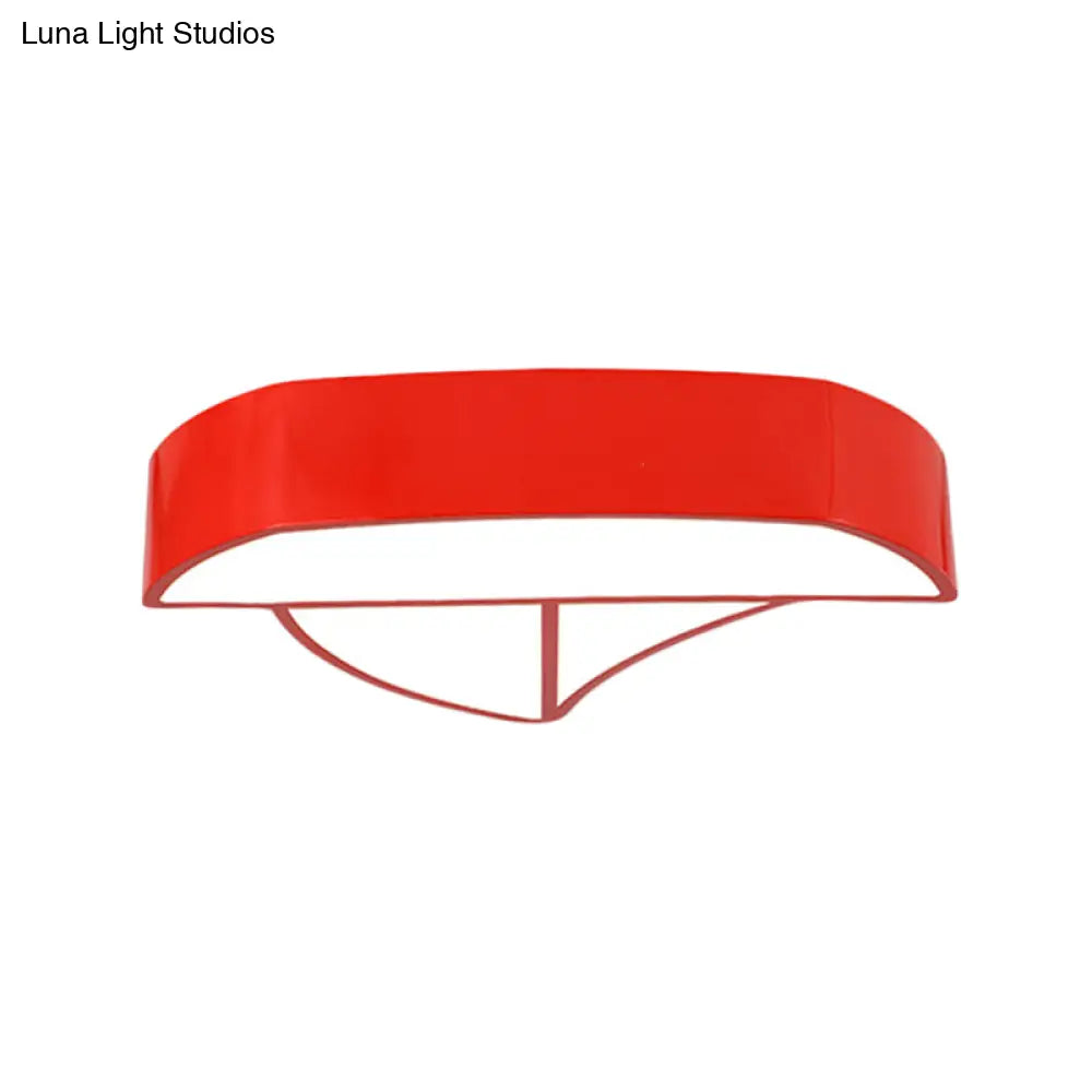 Cartoon Ship Led Ceiling Flush Mount Light For Nursing Room Or Kitchen
