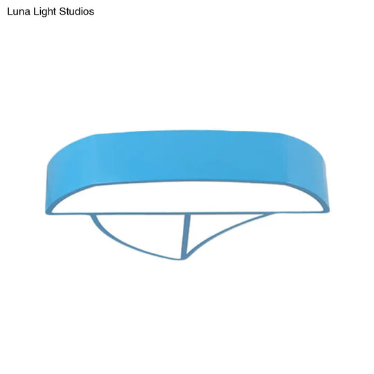 Cartoon Ship Led Ceiling Flush Mount Light For Nursing Room Or Kitchen