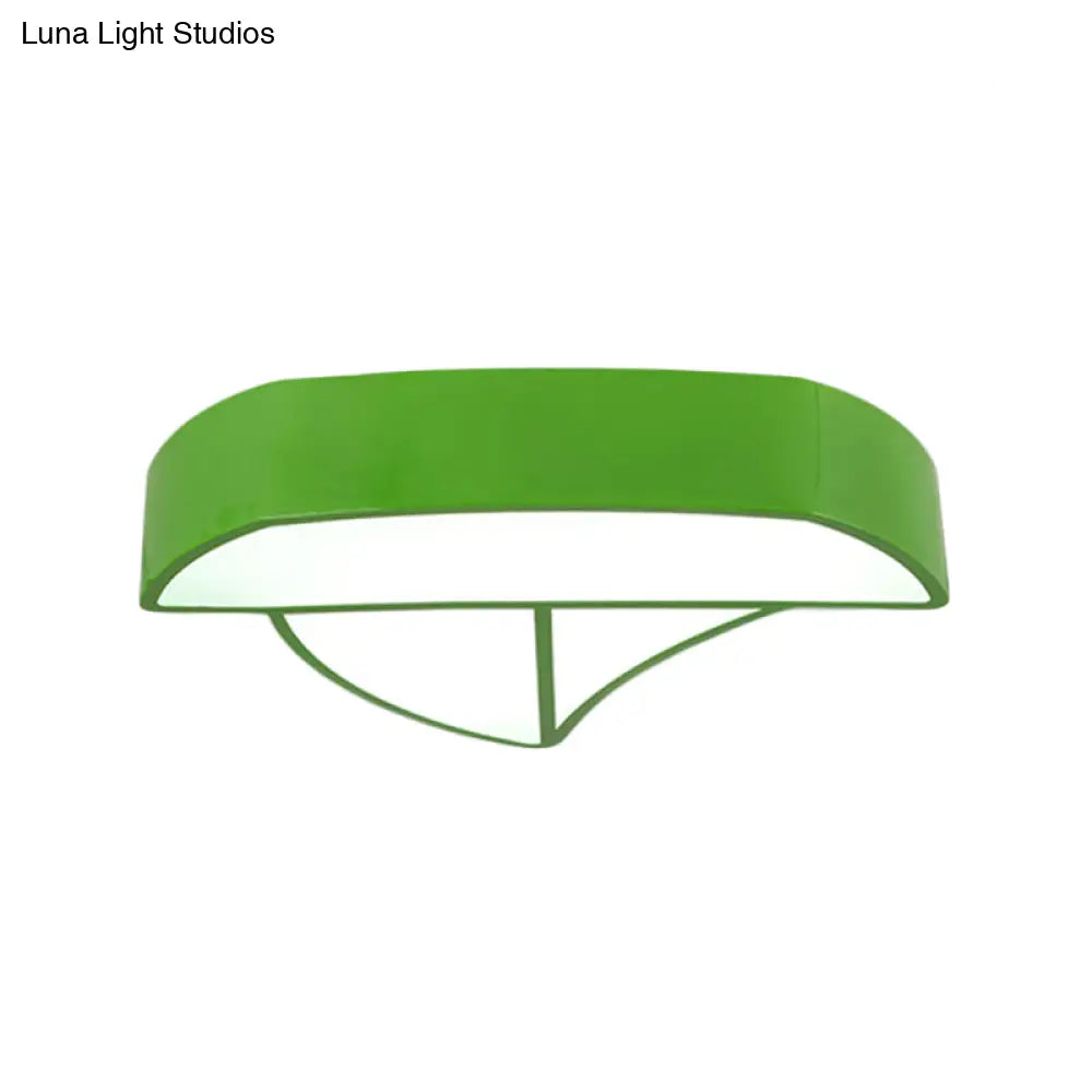 Cartoon Ship Led Ceiling Flush Mount Light For Nursing Room Or Kitchen