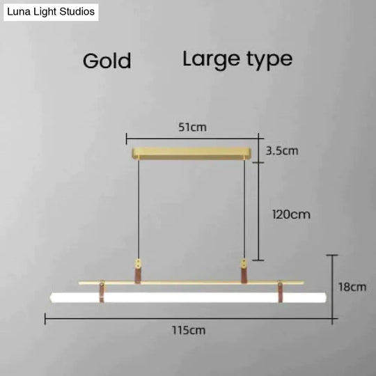 Casia V - Modern Linear LED Bar Pendant Lamp For Dinning Room Kitchen Office Space pendant Light
