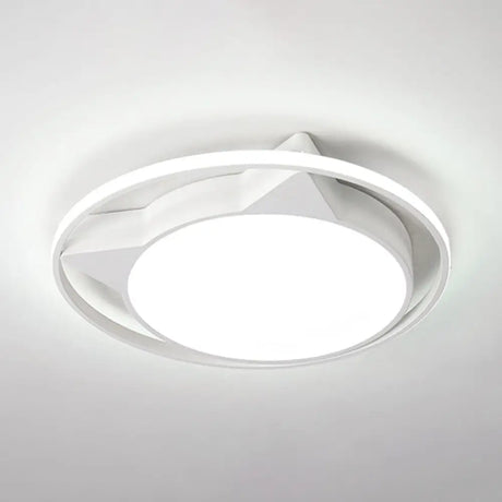 Cat Shaped Ceiling Light For Bedroom Décor - Animal Design Acrylic Flush Mount White /