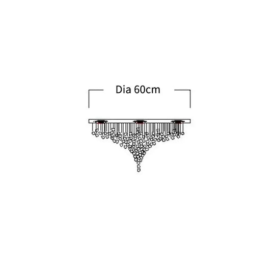 Cavaria Stone Crystal LED Chandelier – Grand Luxury Lighting Dia60cm / Green Stone / Warm Light