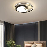Ceiling Lamp LED Bedroom Lamp Simple Light Luxury Creative Warm Romantic Master Bedroom Lamp Black / Dia40CM / Warm