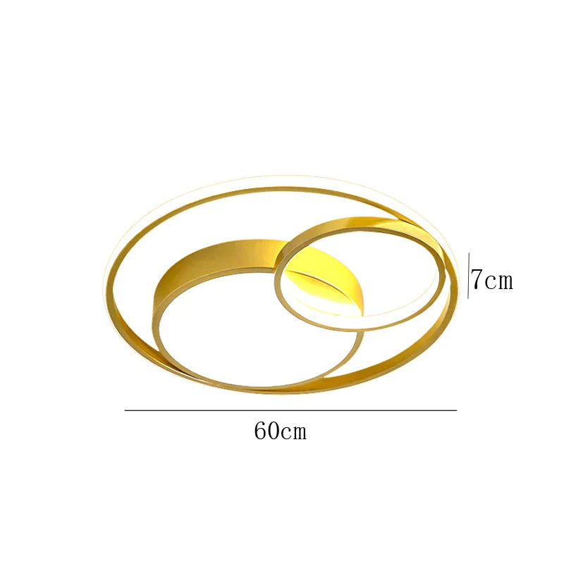 Ceiling Lamp LED Bedroom Lamp Simple Light Luxury Creative Warm Romantic Master Bedroom Lamp Gold / Dia60CM / Warm