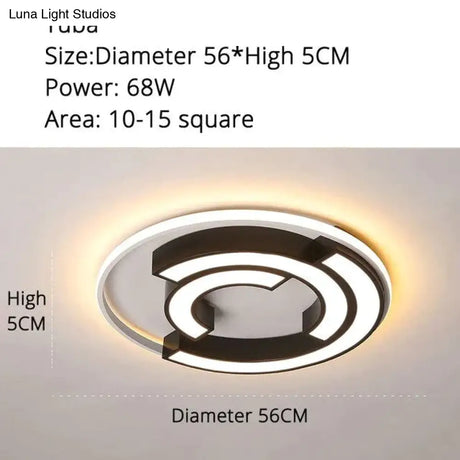 Ceiling Lights Round Shape Led Light For Bedroom Kids Luminaire Creative Lighting Fixture 56X56X6Cm