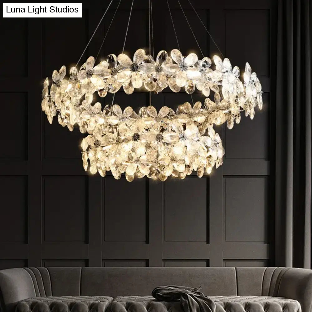 Celestia Modern Petal Crystal Chandelier – Luxury Chandelier