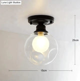 Chana - Modern Minimalist Glass Bulb Lamp Ceiling C / Warm Light