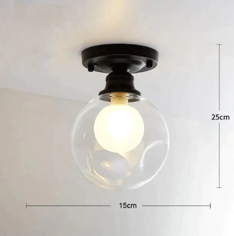 Chana - Modern Minimalist Glass Bulb Lamp Ceiling Lamp C / Warm light Ceiling