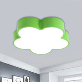 Children’s Acrylic Led Flush Mount Lamp - Fun Flower Design For Kindergarten Ceiling Light In