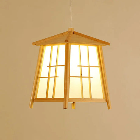 Chinese Style Pendant Light - Wood Hanging Lamp For Dining Room