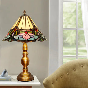 Chort - Baroque Conical Hand Cut Glass Lotus Table Light Brushed Brass