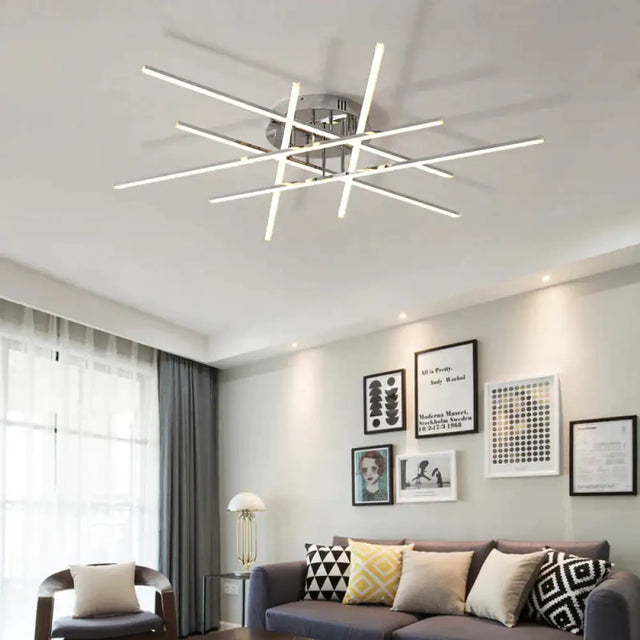 Chrome Plated Finish Modern Led Ceiling Lights For Living Room Bedroom Study Home Deco Lamp