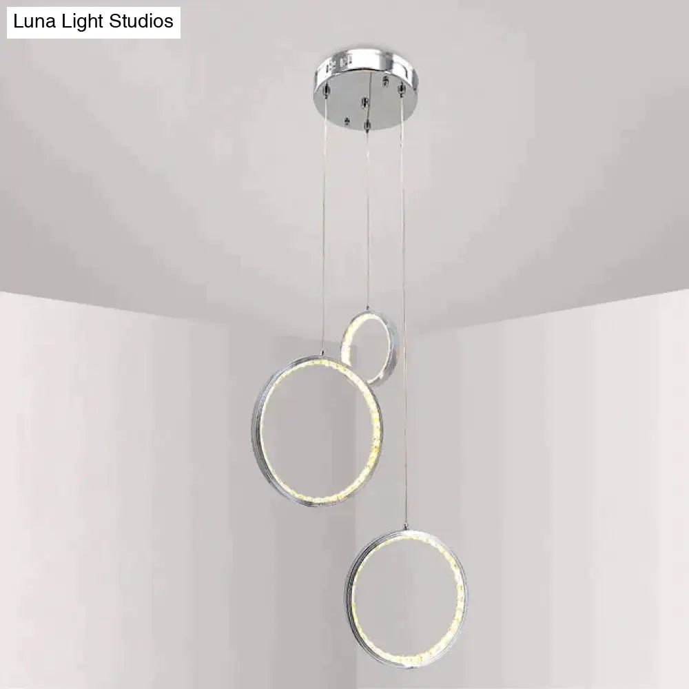 Circle Led Crystal Light New Hanging Pendant 36W Prety Corridor Hotel Lamp Dining Room Lights Living