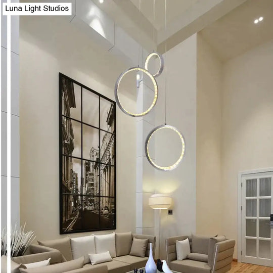 Circle Led Crystal Light New Hanging Pendant 36W Prety Corridor Hotel Lamp Dining Room Lights Living