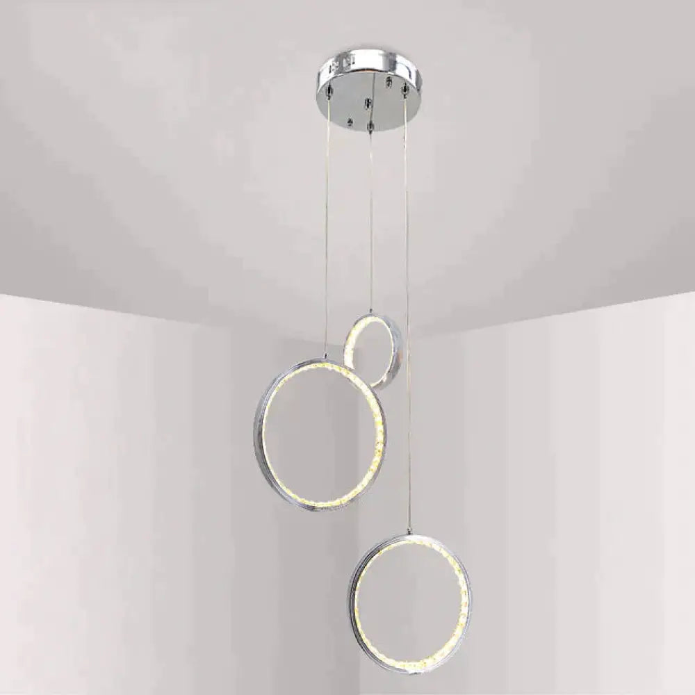 Circle Led Crystal Light New Hanging Pendant 36W Prety Corridor Hotel Lamp Dining Room Lights