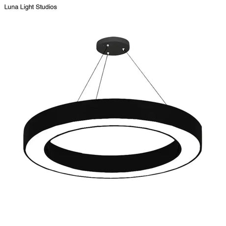 Circular LED Pendant Light in Black Lights