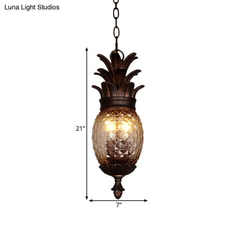 Classic Clear Glass Bubble Chandelier - 2-Light Prismatic Pendant Fixture For Balcony Lighting