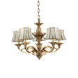 Classic Curved Frosted Glass Chandelier Light In Polished Brass - 5/6/8 Lights Small/Medium/Large