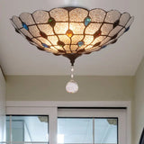 Clear Bubble Glass Flush Mount Tiffany Ceiling Lighting Jeweled 2/3/4 Lights Ideal For Dining Room