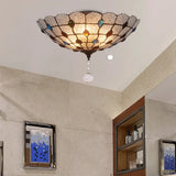 Clear Bubble Glass Flush Mount Tiffany Ceiling Lighting – Jeweled 2/3/4 Lights Ideal For Dining