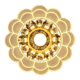 Clear Crystal Hallway Led Flush Ceiling Light Modern Blossom Shape For A Stylish Look
