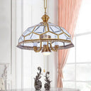 Clear Glass Colonial Chandelier - 7-Head Kitchen Pendant Light Fixture